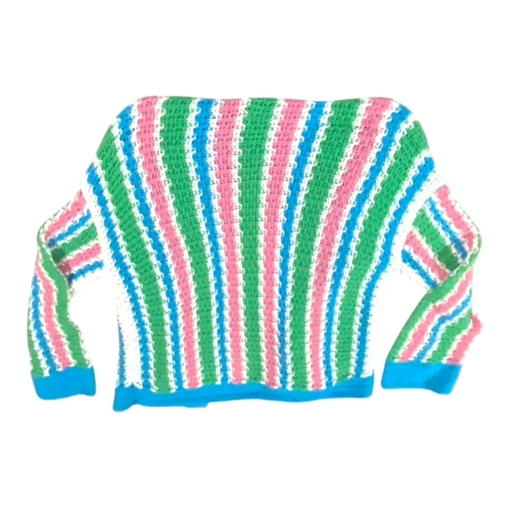 ZARA Bloggers Favorite MATCHING SET Crochet Crop Top & Cardigan Sweater Sz M